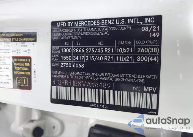 4JGFB4JB8MA564891: 44459583