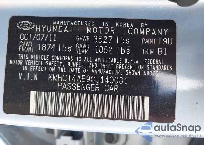 KMHCT4AE9CU140031: 44459598