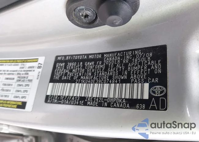 2T1KU40E39C074841: 44459634