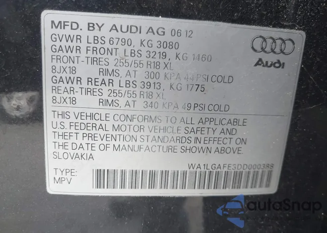 WA1LGAFE3DD000388: 44459716