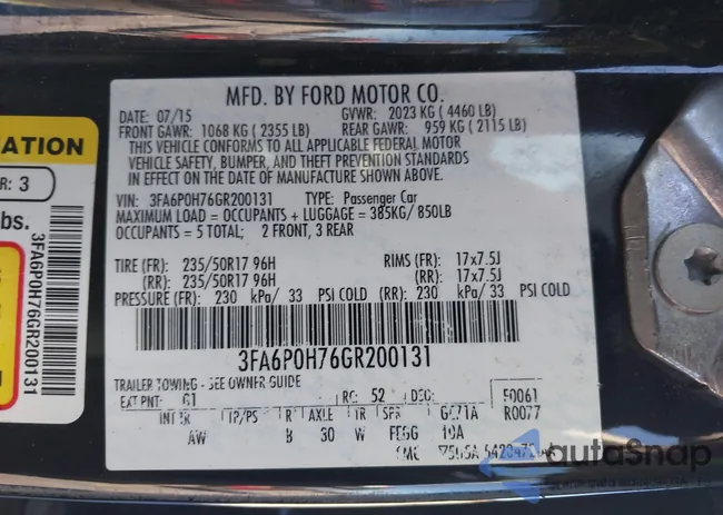 3FA6P0H76GR200131: 44461117