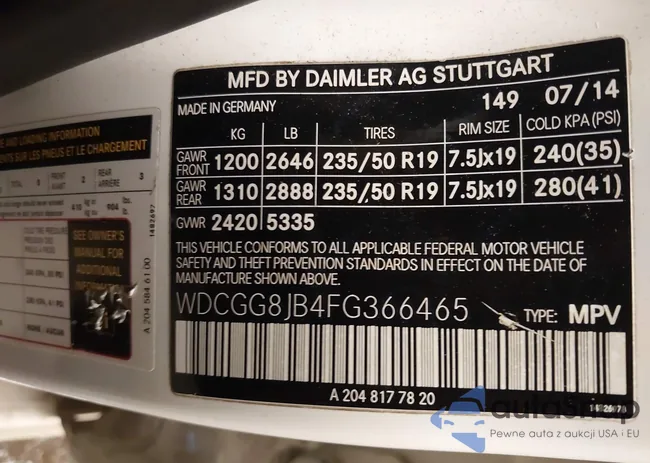 WDCGG8JB4FG366465: 44460337