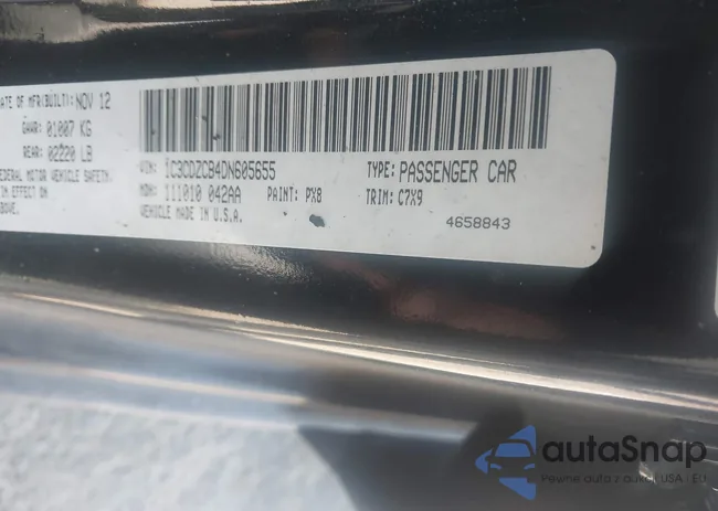 1C3CDZCB4DN605655: 44460636