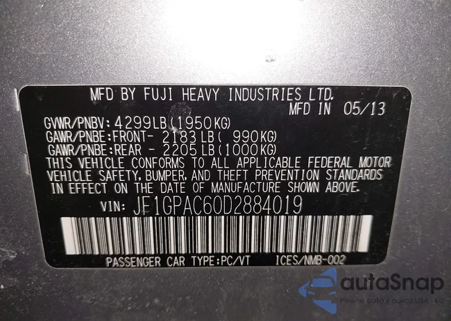 JF1GPAC60D2884019: 44461740