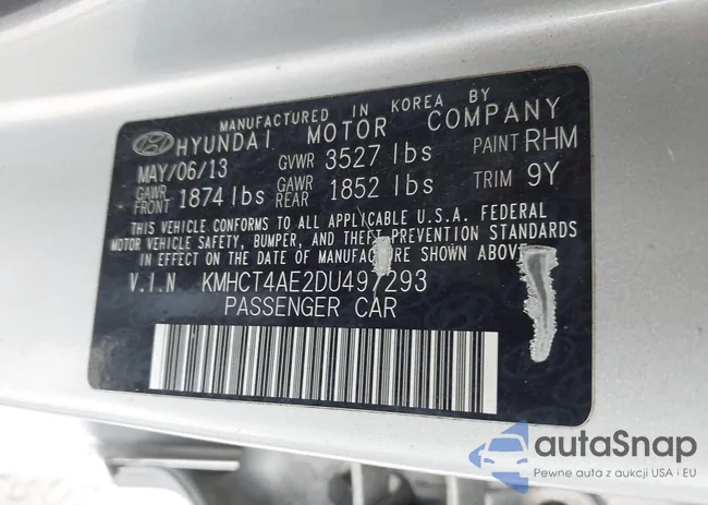 KMHCT4AE2DU497293: 44461996