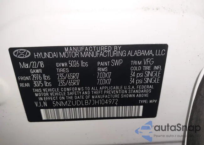 5NMZUDLB7JH104972: 44462021