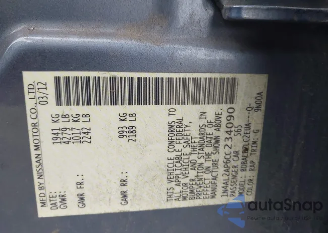 1N4AL2AP6CC234090: 44462040