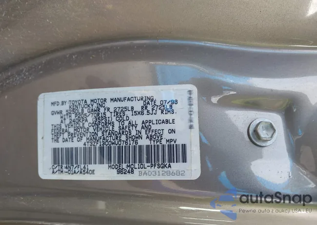 4T3ZF13C0WU076176: 44462123