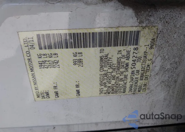 1N4AL2AP1BN504278: 44462166