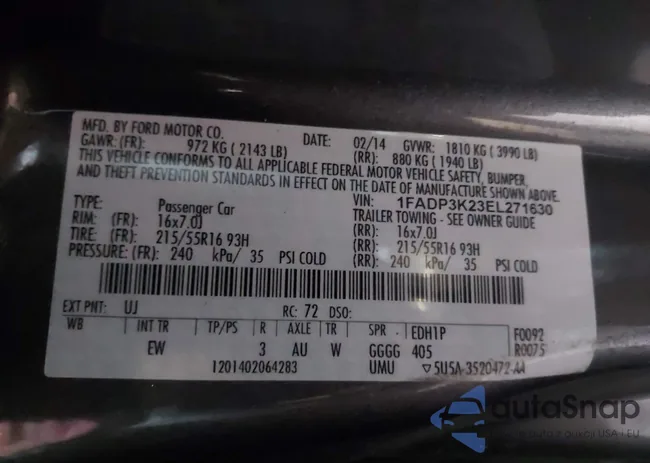 1FADP3K23EL271630: 44462239