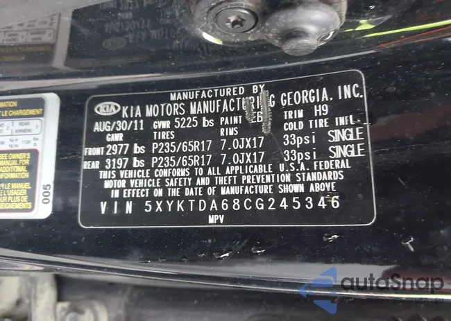 5XYKTDA68CG245346: 44461471