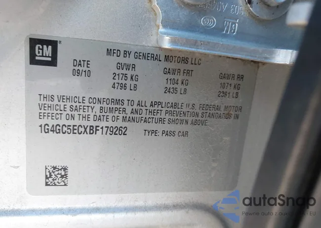 1G4GC5ECXBF179262: 44461492