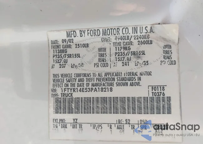 1FTYR14E53PA18218: 44461539