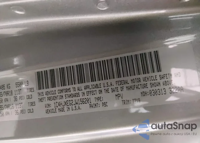 1C4HJXEG2JW156201: 44461603