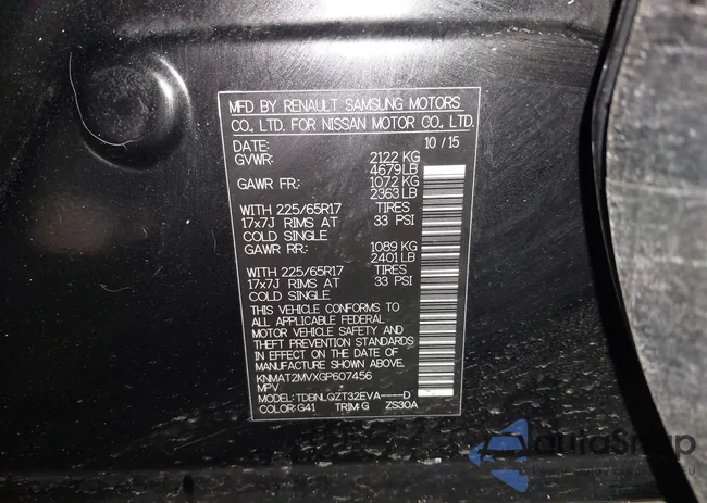 KNMAT2MVXGP607456: 44461667