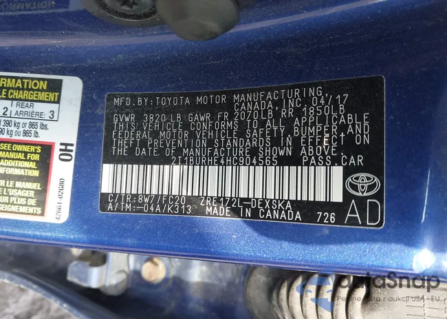 2T1BURHE4HC904565: 44462748