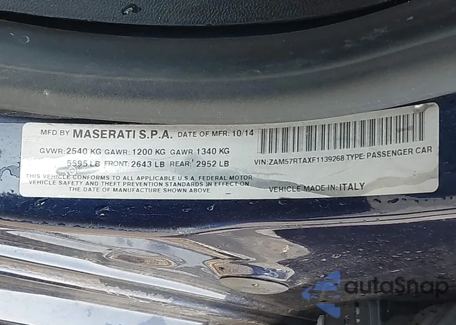 ZAM57RTAXF1139268: 44462939