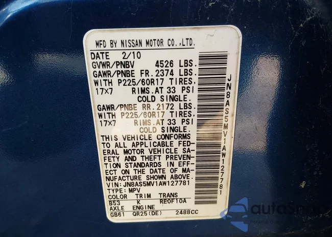 JN8AS5MV1AW127781: 44462964