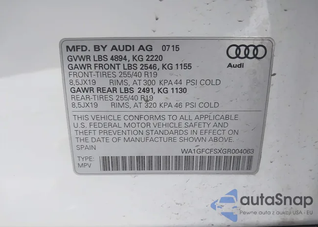 WA1GFCFSXGR004063: 44462986