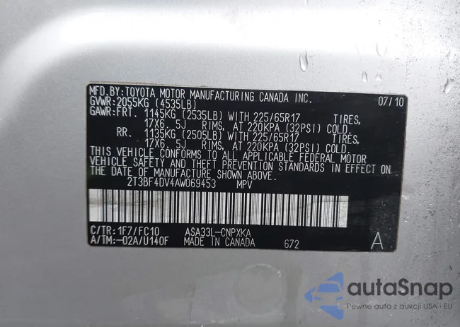 2T3BF4DV4AW069453: 44463037