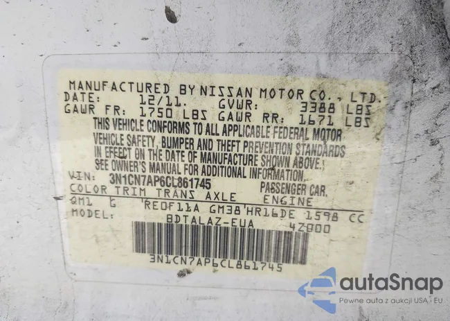 3N1CN7AP6CL861745: 44463060