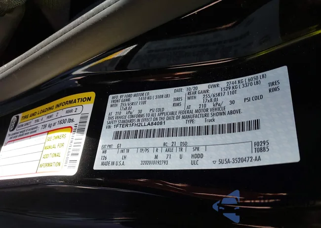 1FTER1FH2LLA84081: 44463323