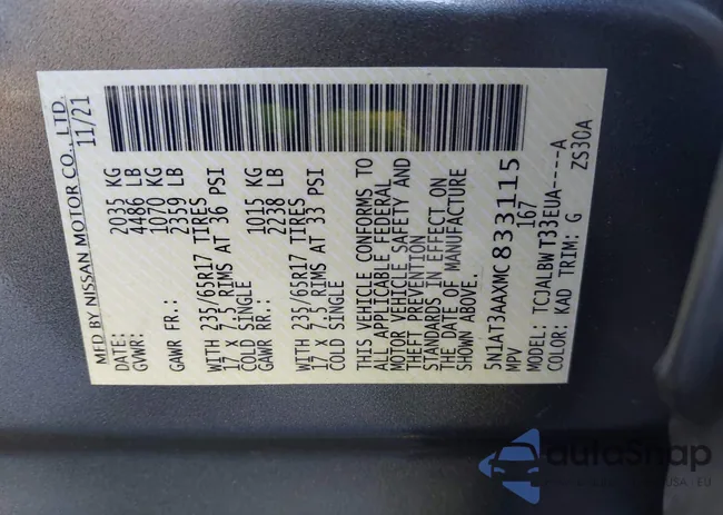 5N1AT3AAXMC833115: 44462371