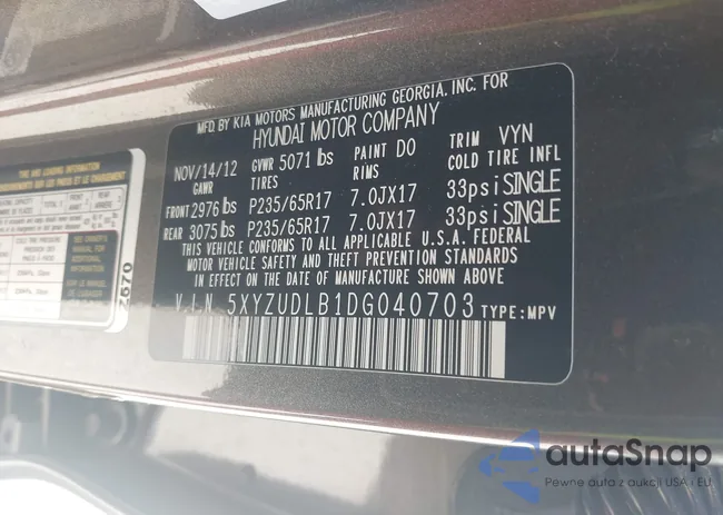 5XYZUDLB1DG040703: 44462677