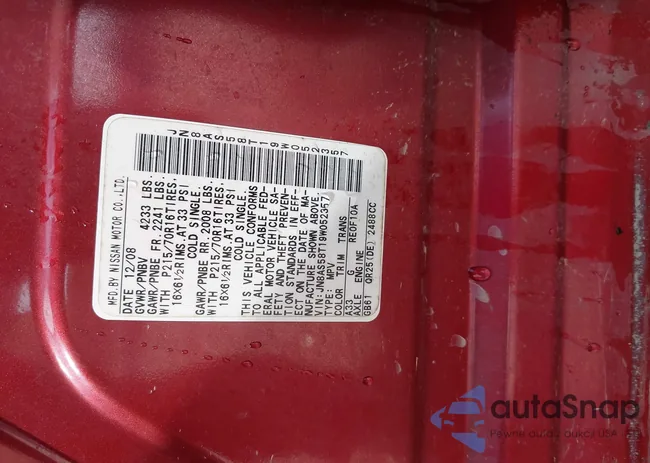 JN8AS58T19W052357: 44463764