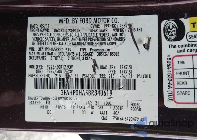 3FAHP0HA5BR340619: 44463798