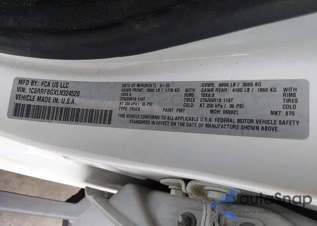 1C6RRFBGXLN324520: 44463802