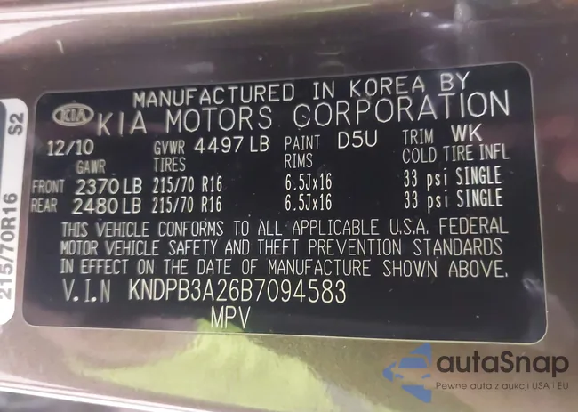 KNDPB3A26B7094583: 44463880