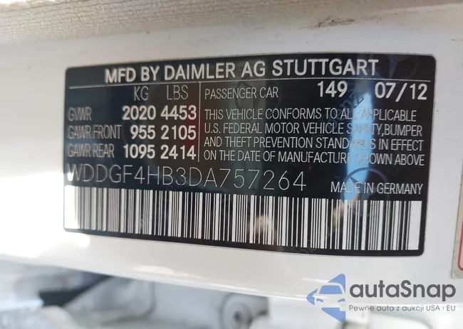 WDDGF4HB3DA757264: 44463943