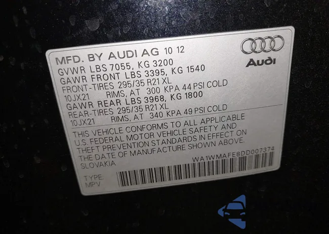 WA1WMAFE8DD007374: 44463952