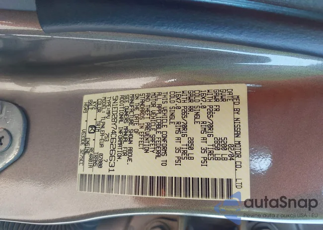 5N1ED28Y74C626631: 44464014