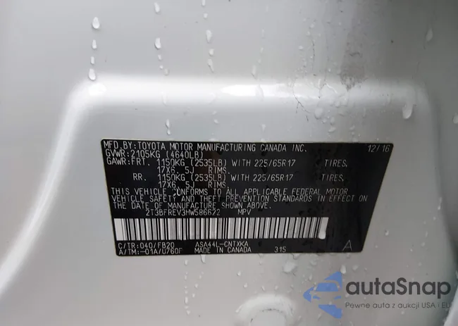 2T3BFREV3HW586622: 44464018