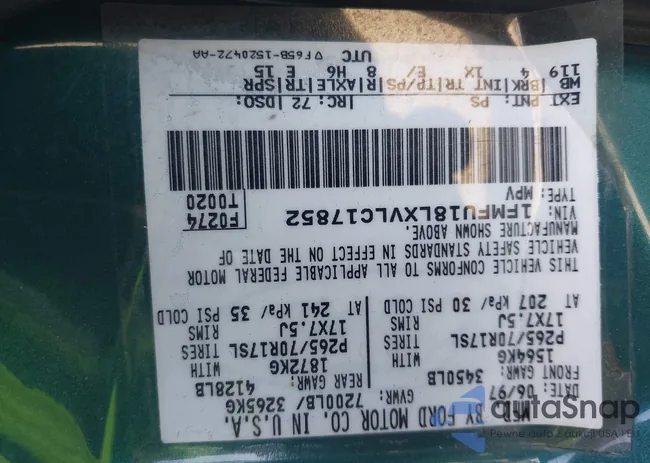 1FMFU18LXVLC17852: 44464064