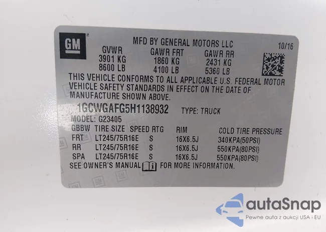 1GCWGAFG5H1138932: 44464222