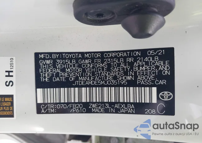 JTDEAMDE5MJ035195: 44463353