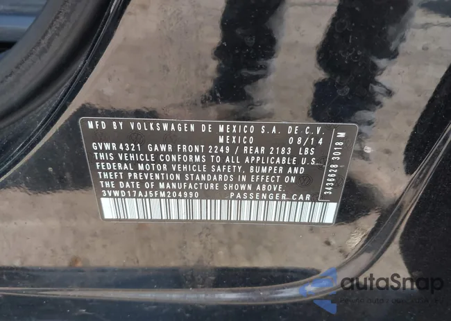 3VWD17AJ5FM204990: 44463405