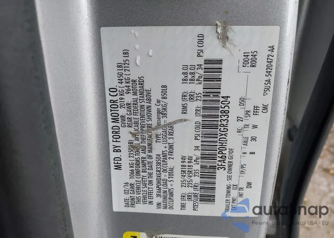 3FA6P0HDXGR338504: 44463443