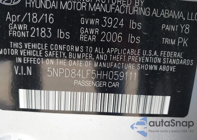5NPD84LF5HH059111: 44463490