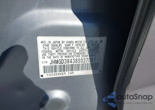 JHMGD38438S027087: 44463498