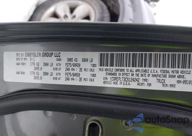 1C6RD7LT3CS124242: 44463611