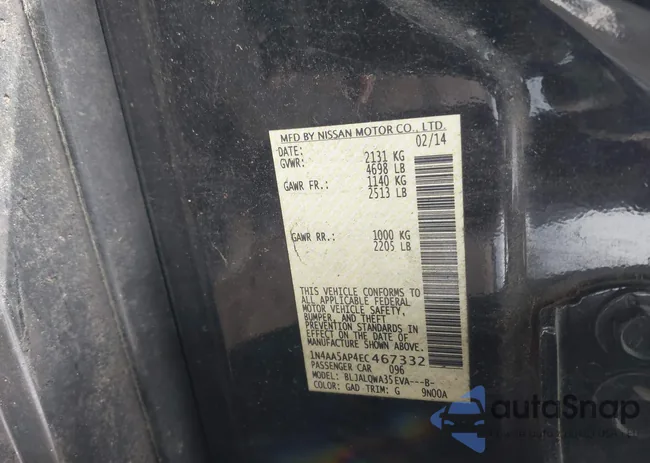 1N4AA5AP4EC467332: 44463622