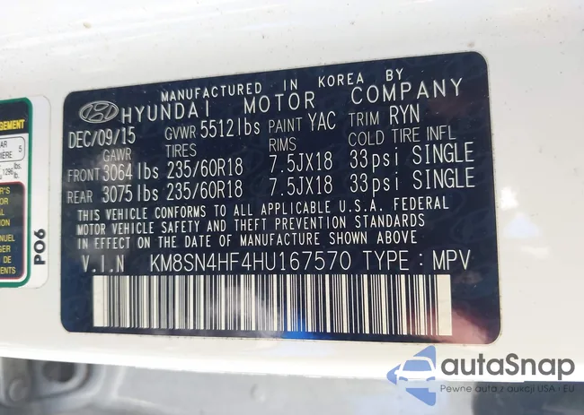 KM8SN4HF4HU167570: 44463637