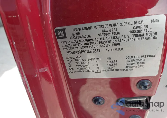 3GNDA33P97S570517: 44463664