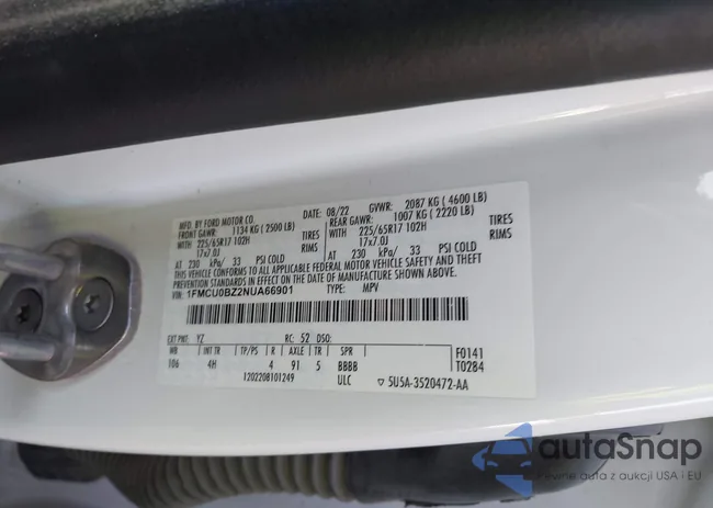 1FMCU0BZ2NUA66901: 44463673