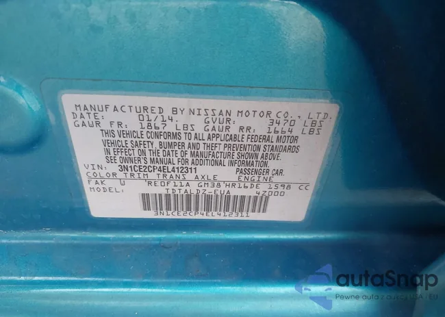 3N1CE2CP4EL412311: 44464823