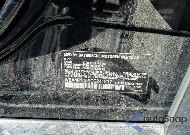 WBA4B1C59GG241837: 44464839